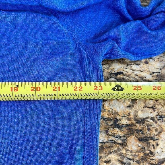 J. Jill Blue Linen Blend V-neck 3/4 Sleeves Tunic Top Size XLP - Picture 8 of 10